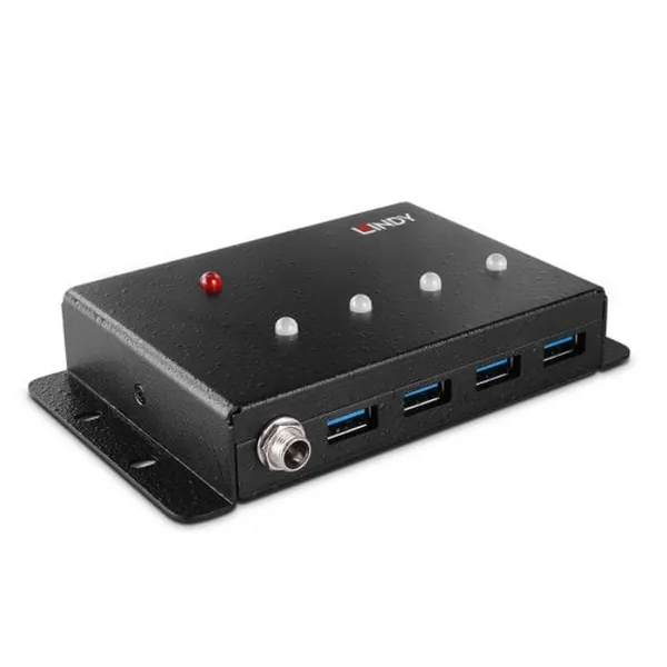USB Centrmezgls LINDY Melns