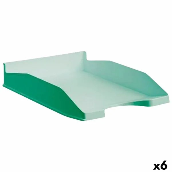 Filing Tray Archivo 2000 Green A4 Sheet Plastic Recyclable 34,5 x 25,5 x 6 cm (6 Units)