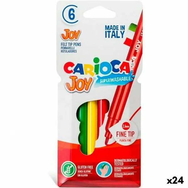 Flomasteru Komplekts Carioca JOY Daudzkrāsains 6 Daudzums (24 gb.)