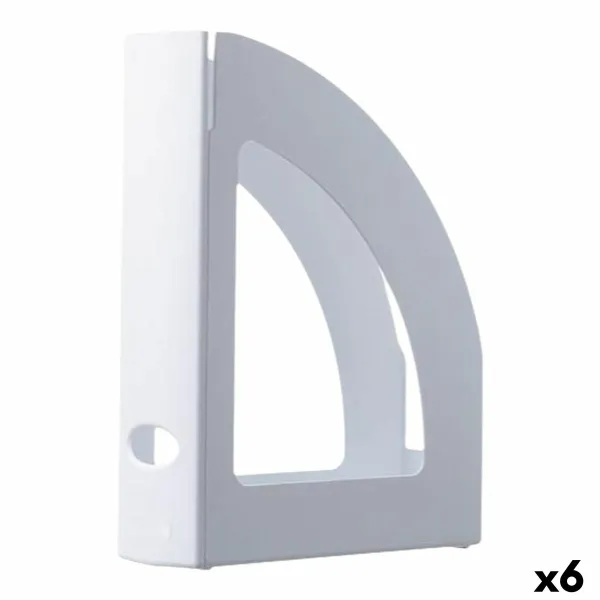 Žurnalų laikiklis Archivo 2000 Ecogreen Balta A4 Lapas polistirenas 25 x 8 x 32 cm (6 vnt.)