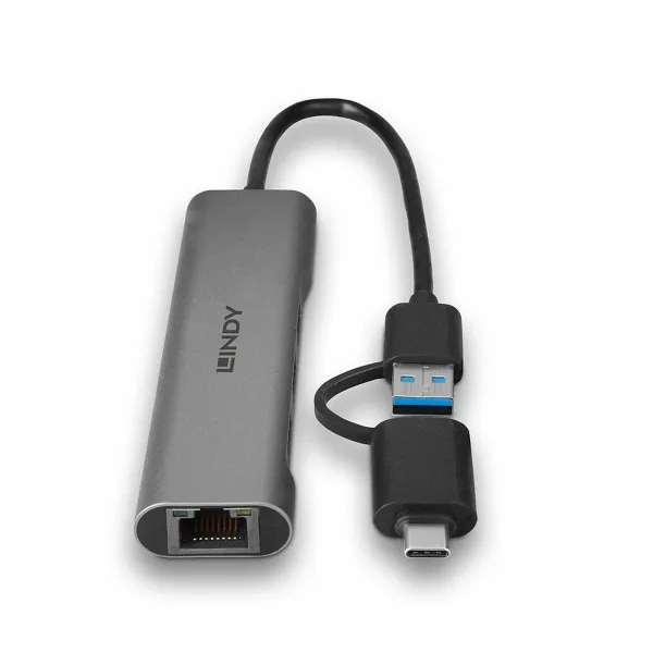 USB Centrmezgls LINDY 43379 Melns