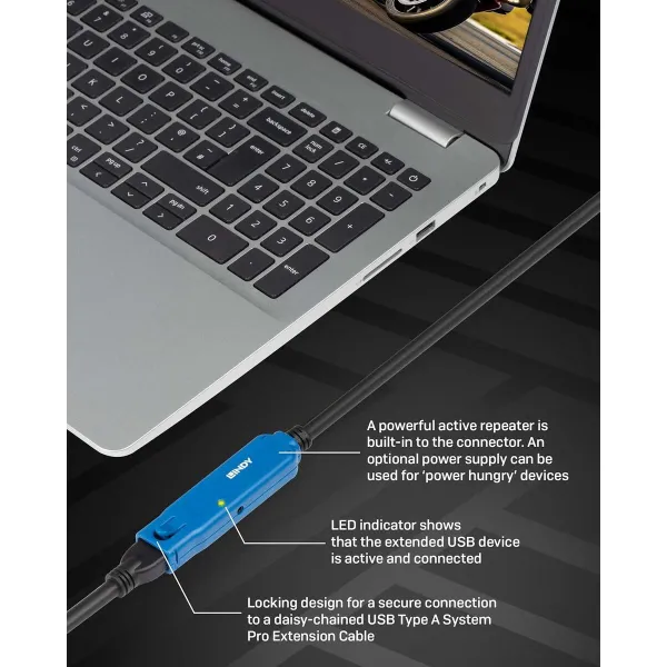 USB Cable LINDY Blue