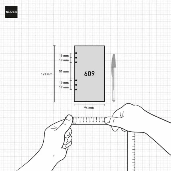 Замена повестки дня Finocam C999 2026 9,4 x 17,1 cm