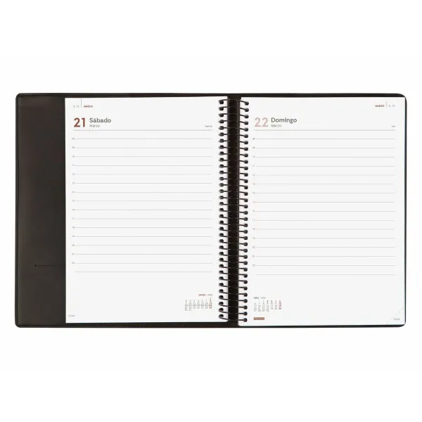 Dienoraštis Finocam DUOBAND Juoda A5 15,5 x 21,2 cm 2025-2026
