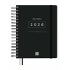 Diary Finocam Black Quarto 15,5 x 21,7 cm