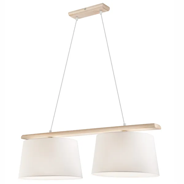 LD-2.98 AIDA 2-light wooden hanging lamp