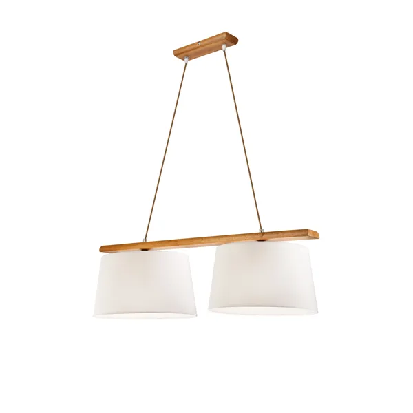 LD-2.98 AIDA 2-light wooden hanging lamp