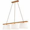 LD-3.98 AIDA 3-light wooden hanging lamp