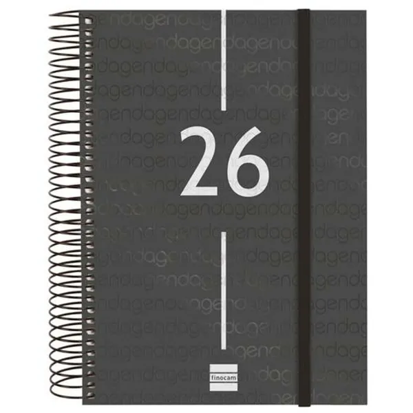 Dienoraštis Finocam YEAR Juoda A5 15,5 x 21,2 cm 2026