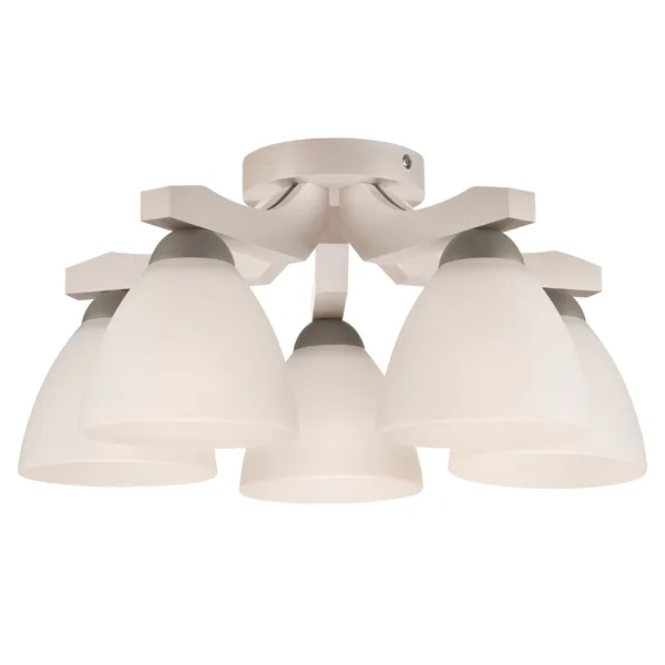 LM-5.55 ADRIANO 5-light wooden ceiling lamp