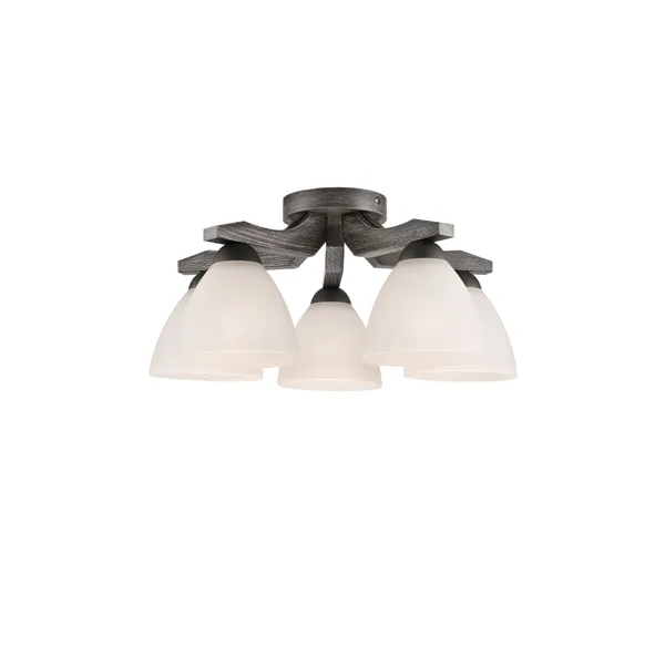 LM-5.55 ADRIANO 5-light wooden ceiling lamp