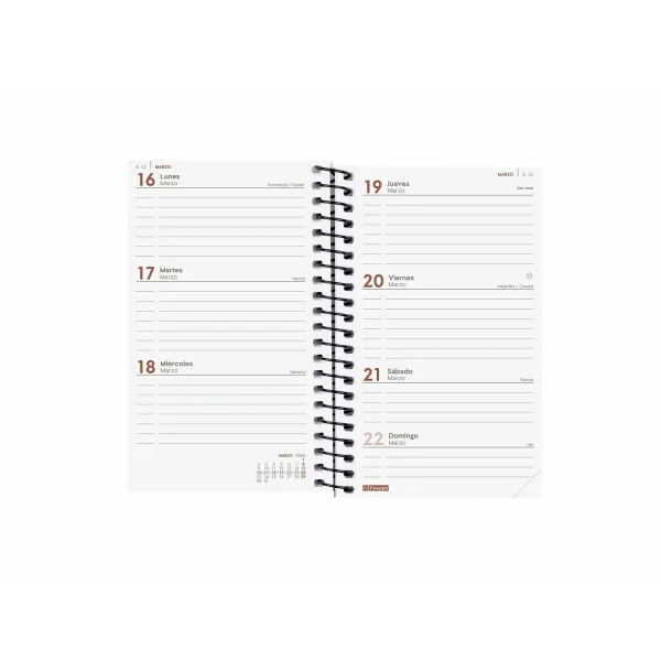 Diary Finocam YEAR Black Mini 7,9 x 12,7 cm 2026
