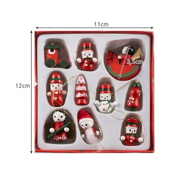 Новогодние игрушки/подвески на елку 10 шт. Руххи 22943