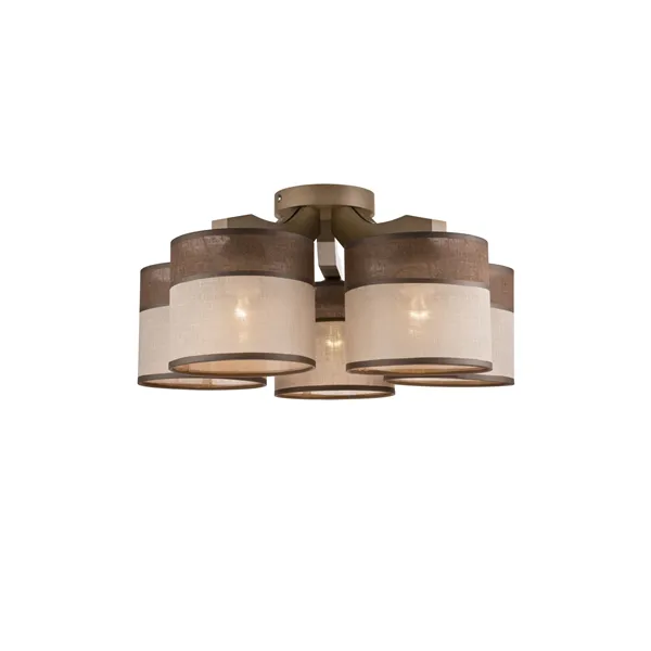 LM-5.55/A ANDREA 5-light wooden ceiling lamp