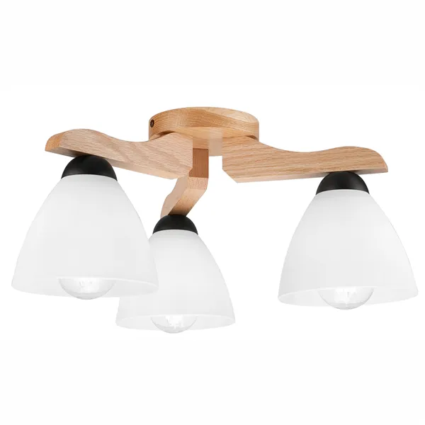 LM-3.55 ANDREAS 3-light wooden ceiling lamp