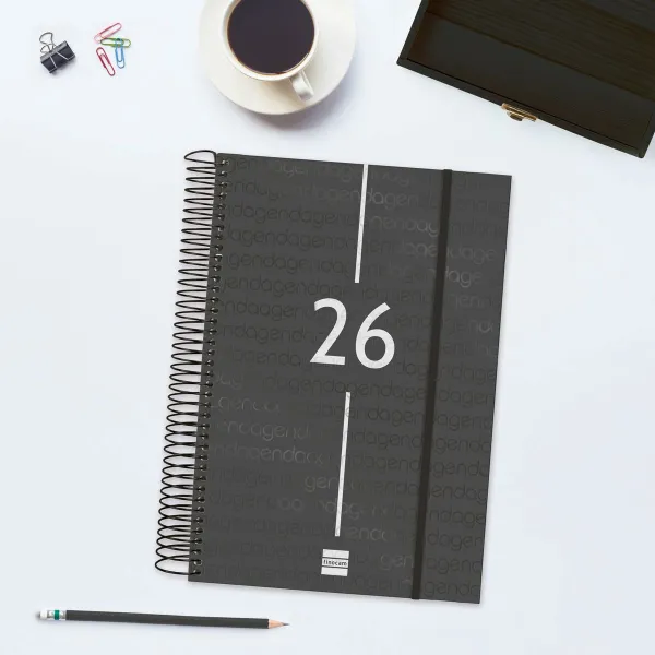 Grafiks Finocam YEAR Melns 16,5 x 24,2 cm 2026
