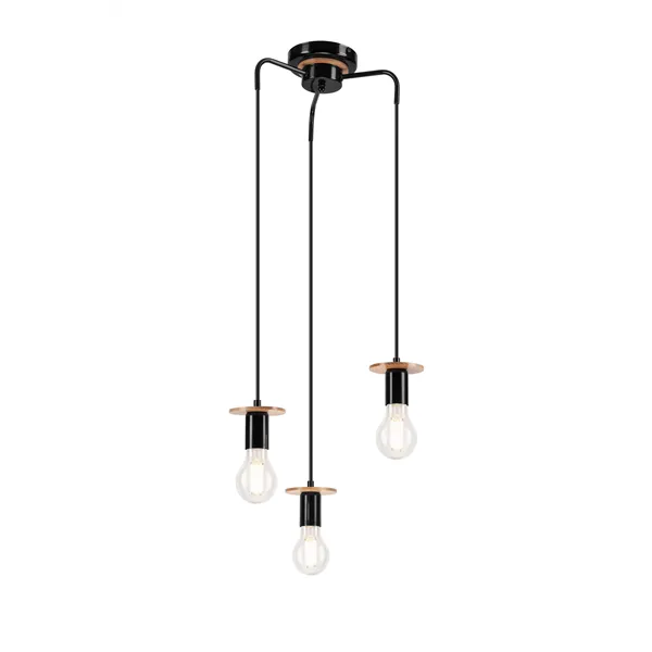 LM 3.123 ANGELINA 3-light wooden hanging lamp