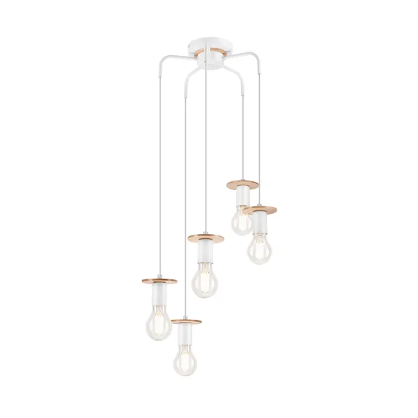 LM 5.123 ANGELINA 5-light wooden hanging lamp