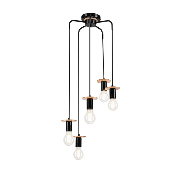 LM 5.123 ANGELINA 5-light wooden hanging lamp