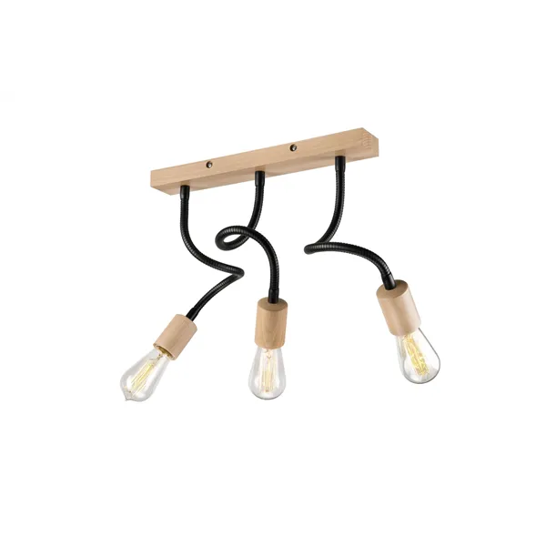 LM-3.111 CAMERON 3-light wooden ceiling lamp