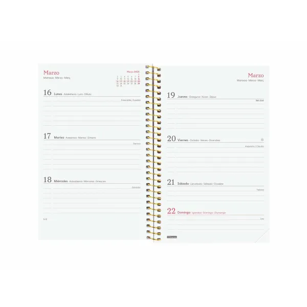Diary Finocam DESIGN COLLECTION Flora 11,7 x 18,1 cm 2026