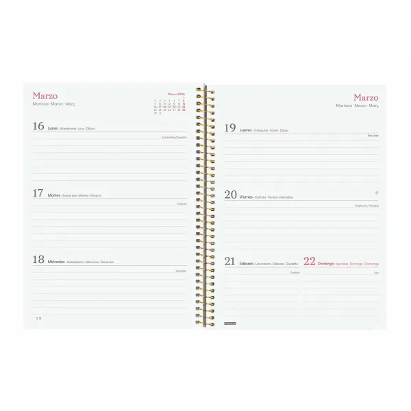 Расписание Finocam DESIGN COLLECTION Flora A5 15,5 x 21,2 cm 2026