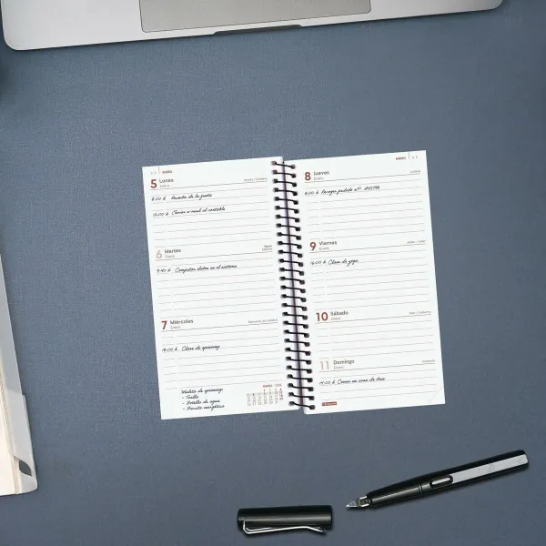 Diary Finocam OPAQUE Black 9,4 x 17,1 cm 2026