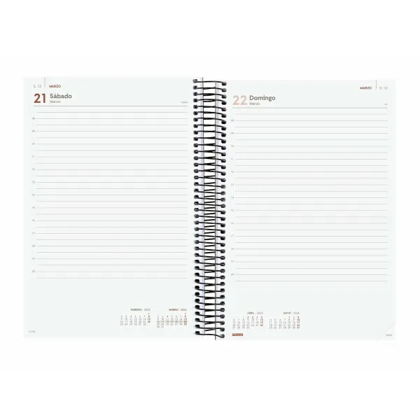 Diary Finocam OPAQUE Blue 16,5 x 24,2 cm 2026
