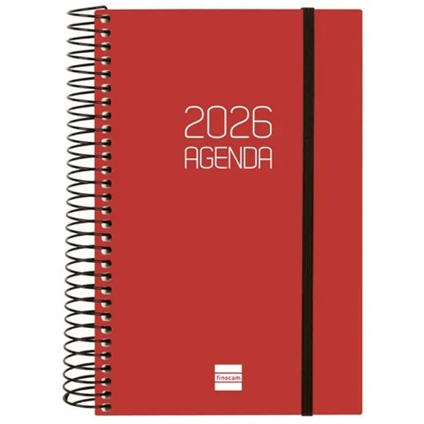 Diary Finocam OPAQUE Burgundy 11,7 x 18,1 cm 2026