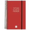 Diary Finocam OPAQUE Burgundy 11,7 x 18,1 cm 2026