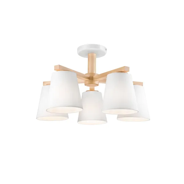 LM-5.113 ELLIE 5-light wooden ceiling lamp