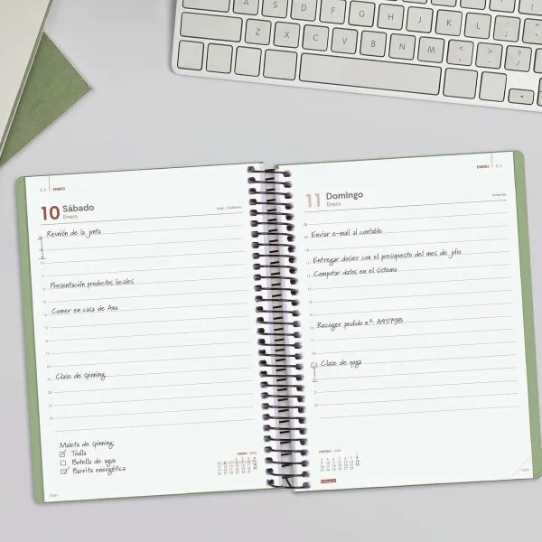 Diary Finocam MY Green A5 15,5 x 21,2 cm 2026