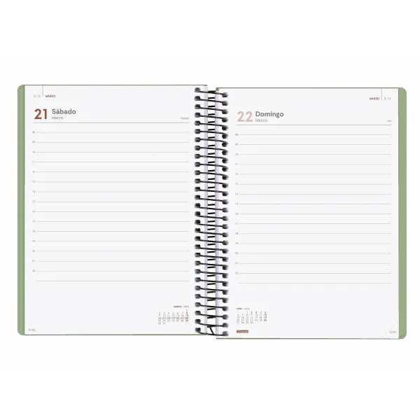 Diary Finocam MY Green A5 15,5 x 21,2 cm 2026
