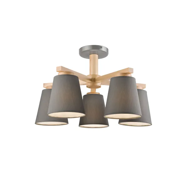 LM-5.113 ELLIE 5-light wooden ceiling lamp