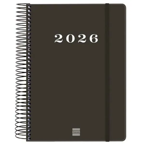 Diary Finocam MY Black A5 15,5 x 21,2 cm 2026