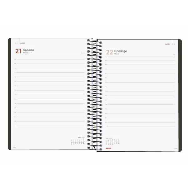 Diary Finocam MY Black A5 15,5 x 21,2 cm 2026