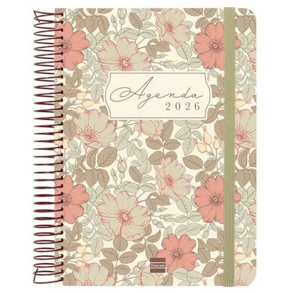 Dienoraštis Finocam CLOE A5 15,5 x 21,2 cm Ruda 2026