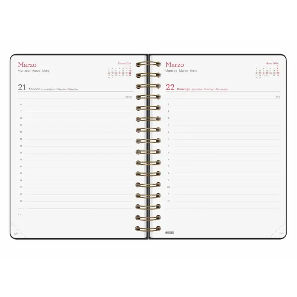 Diary Finocam Alma Black A5 15,5 x 21,2 cm 2026