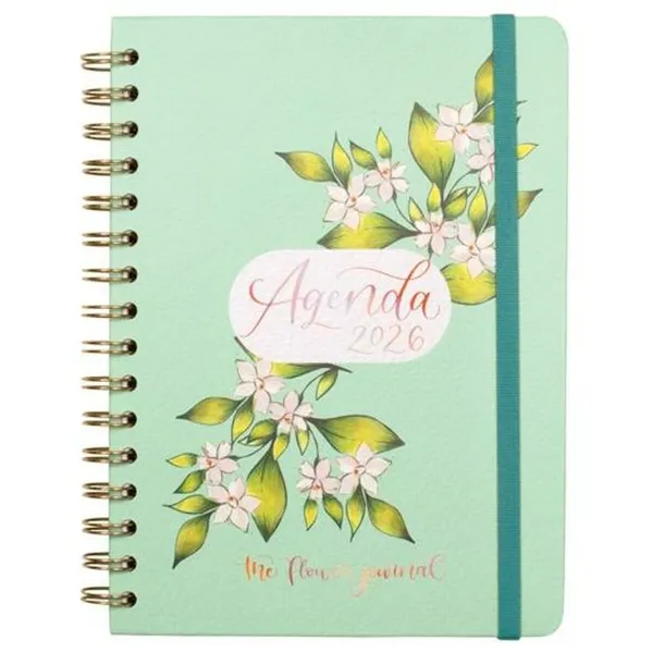 Расписание Finocam THE FLOWER JOURNAL A5 15,5 x 21,2 cm Зеленый 2026