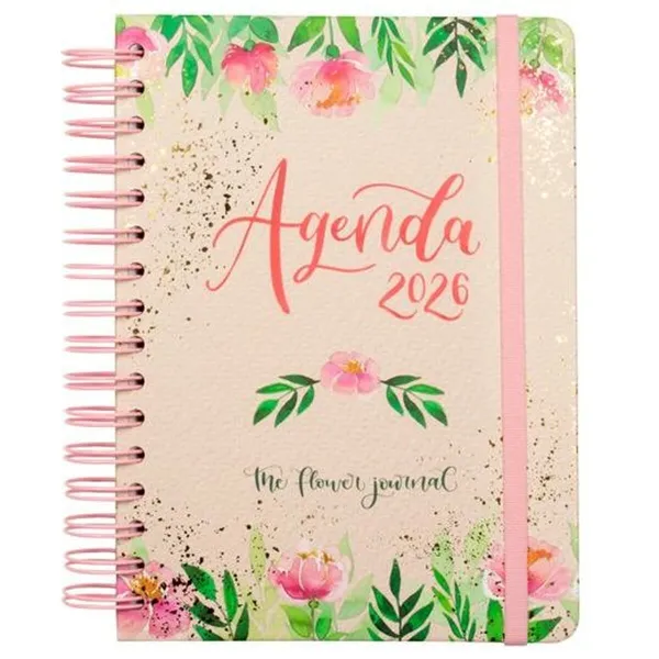 Diary Finocam THE FLOWER JOURNAL A5 15,5 x 21,2 cm Pink 2026