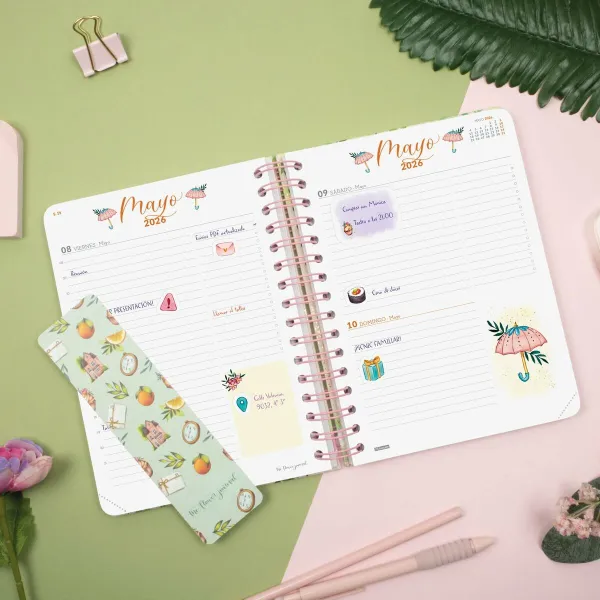 Расписание Finocam THE FLOWER JOURNAL A5 15,5 x 21,2 cm Розовый 2026