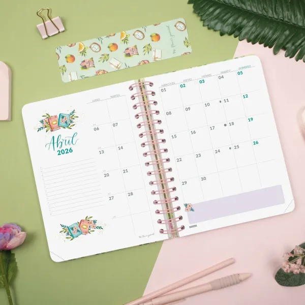Расписание Finocam THE FLOWER JOURNAL A5 15,5 x 21,2 cm Розовый 2026