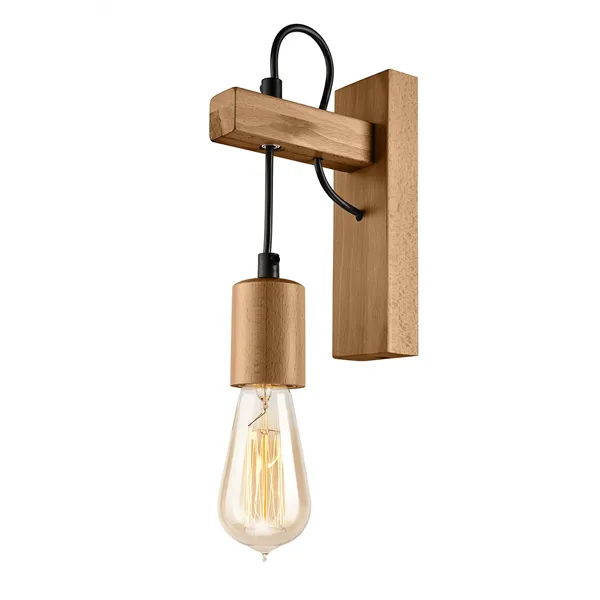 KM-1.97 LEON 1-light wooden wall lamp