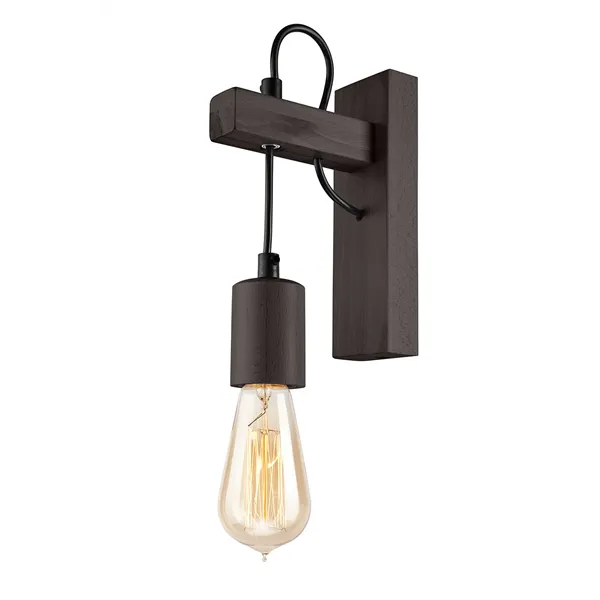 KM-1.97 LEON 1-light wooden wall lamp