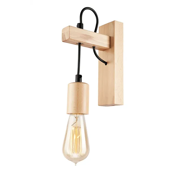 KM-1.97 LEON 1-light wooden wall lamp