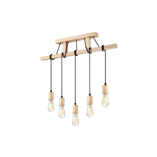 LM-5.97 LEON 5-light wooden hanging lamp