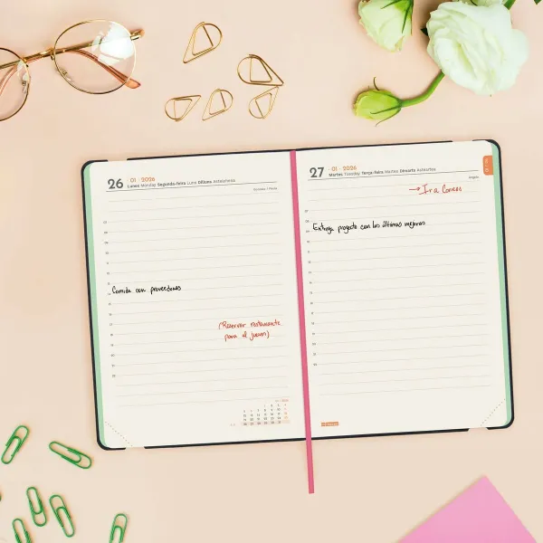Diary Finocam FLEXI JOY Bloom 11,8 x 16,8 cm 2026
