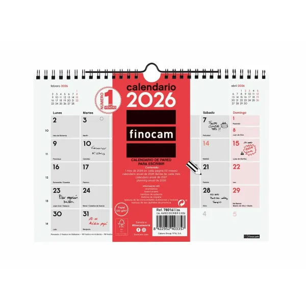 Wall calendar Finocam Paper 21 x 15 cm