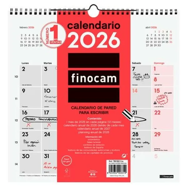 Настенный календарь Finocam бумага 2026 30 x 30 cm