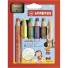 Krāsainie zīmuļi Stabilo Woody Daudzkrāsains 6 Daudzums (5 gb.)